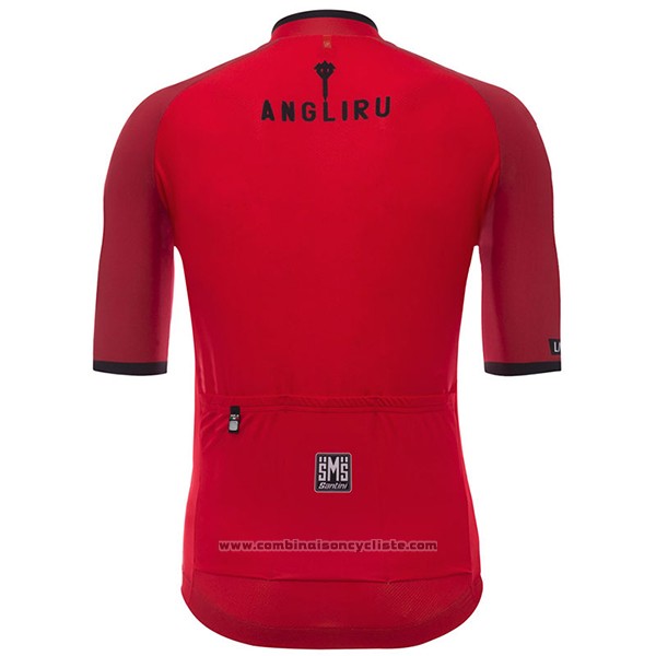 2017 Maillot Cyclisme Angliru Vuelta Espana Rouge Manches Courtes et Cuissard